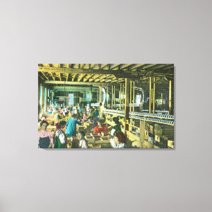Interior View of Flickenger's Orchard Cannery Canvas Print