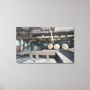 Interior View of South Side Band Mill Canvas Print