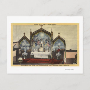 Interior View of St. Anne's Church Postcard