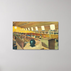 Interior View of Sunset Bowling Centre Canvas Print
