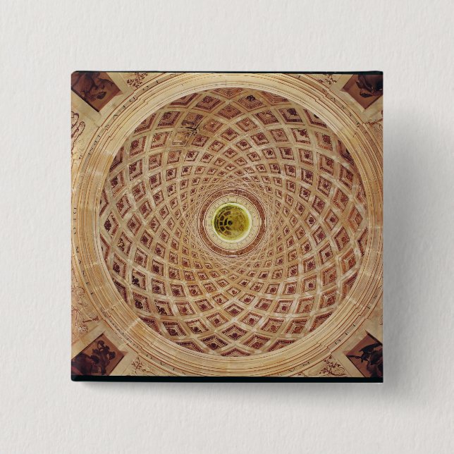 Interior view of the cupola in the chapel 2 inch square button (Front)