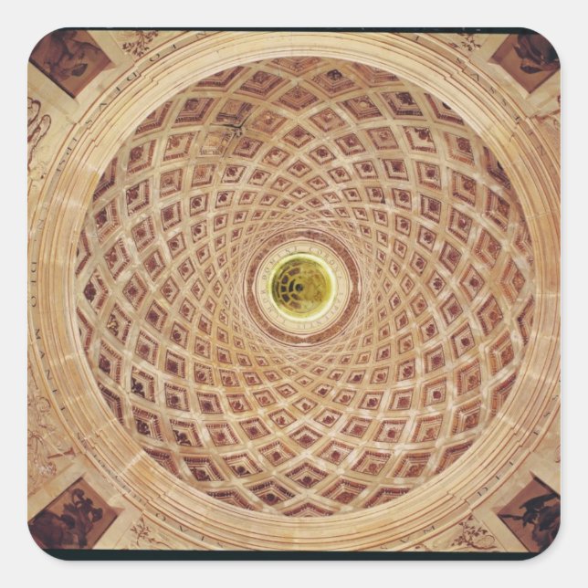 Interior view of the cupola in the chapel square sticker (Front)