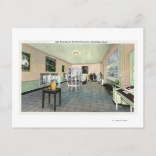 Interior View of the FDR Library, Exhibition Postcard