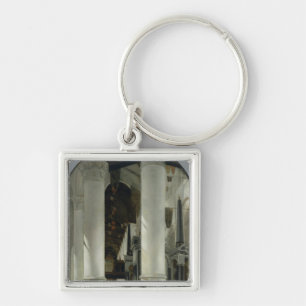 Interior view of the New Church in Delft Keychain