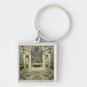 Interior view of the octagonal Chigi Chapel Keychain