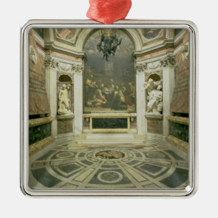 Interior view of the octagonal Chigi Chapel Metal Ornament