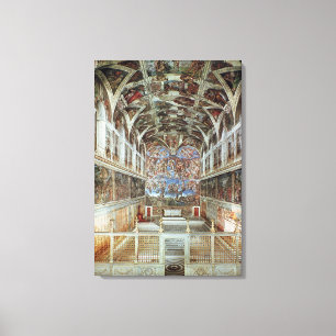 Interior view of the Sistine Chapel Canvas Print