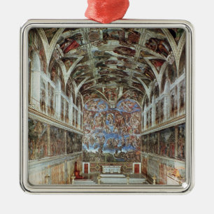 Interior view of the Sistine Chapel Metal Ornament