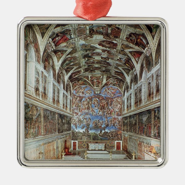 Interior view of the Sistine Chapel Metal Ornament (Front)