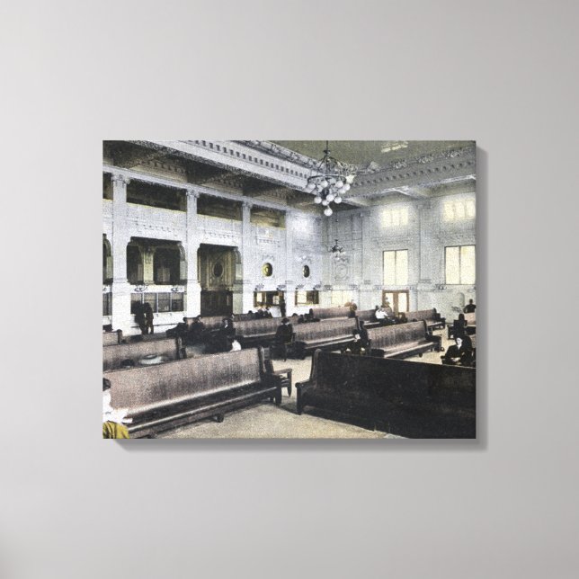 Interior View of Union Station Canvas Print (Front)