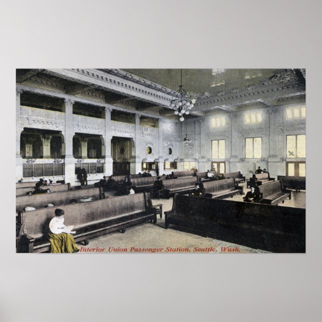 Interior View of Union Station Poster (Front)
