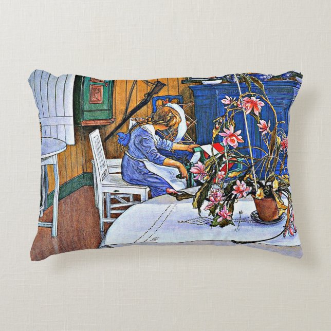 Interior with a Cactus, fine art, Accent Pillow (Front)