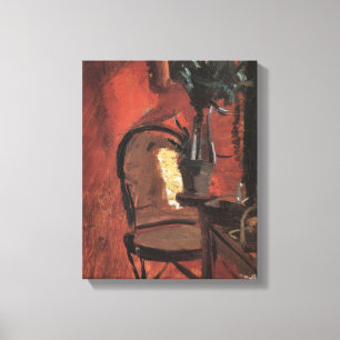 Interior with Chair and Plant by Anna Ancher Canvas Print