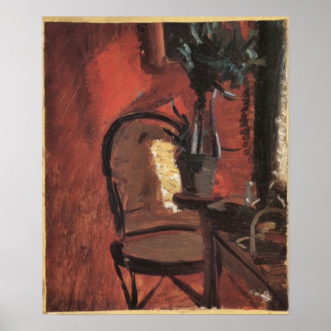 Interior with Chair and Plant by Anna Ancher Poster (Front)