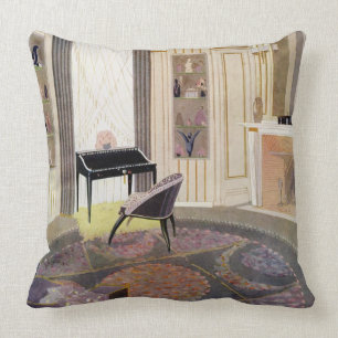 Interior with furniture designed by Ruhlmann, from Throw Pillow