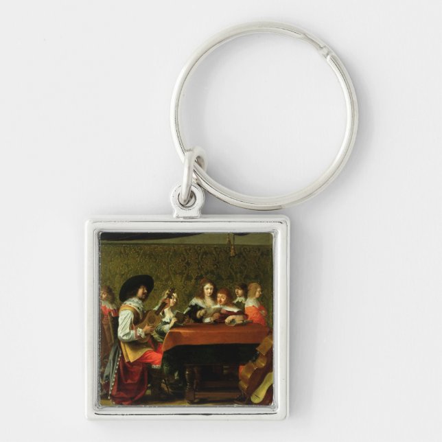 Interior with Musicians and Singers Keychain (Front)