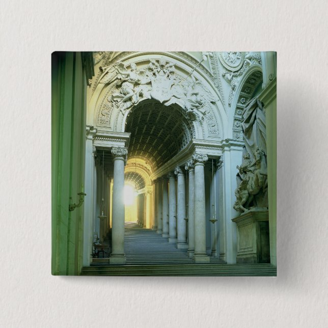 Interior with view of the staircase 2 inch square button (Front)