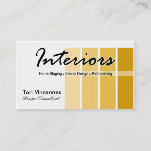 Interiors Home Staging Realty Designer business Business Card