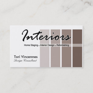 Interiors Home Staging Realty Designer business Card