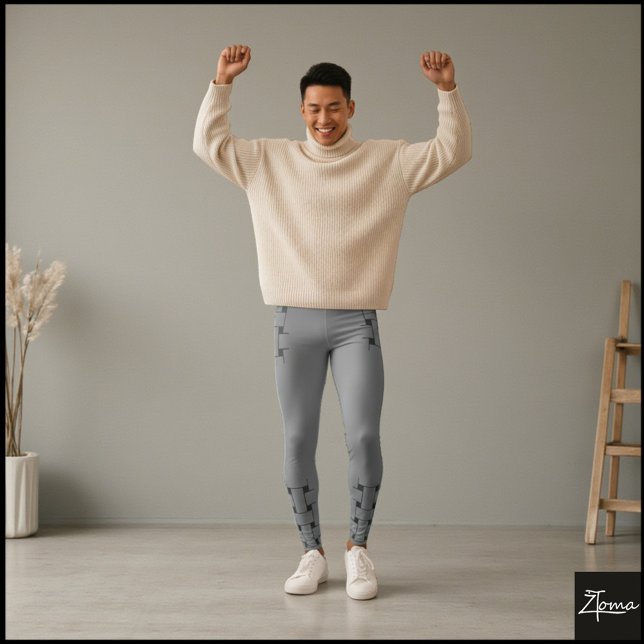 Interlace Pattern - grey and black Leggings (Creator Uploaded)