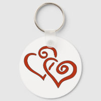 Interlaced Hearts Keychain