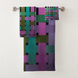 Interlacing ribbons bath towel set