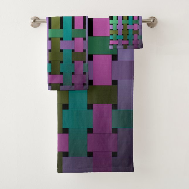 Interlacing ribbons bath towel set (Insitu)