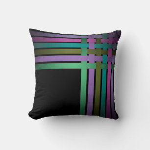Interlacing ribbons throw pillow