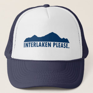Interlaken Switzerland Please Trucker Hat