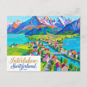 Interlaken Switzerland Postcard