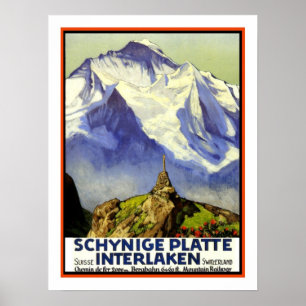 Interlaken Vintage Travel Poster