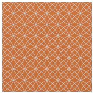 Interlocking Curves on Dark Orange Fabric