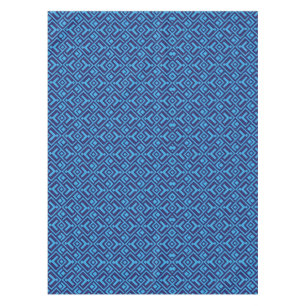 Interlocking Diamonds: Dark Blue Geometric Pattern Tablecloth
