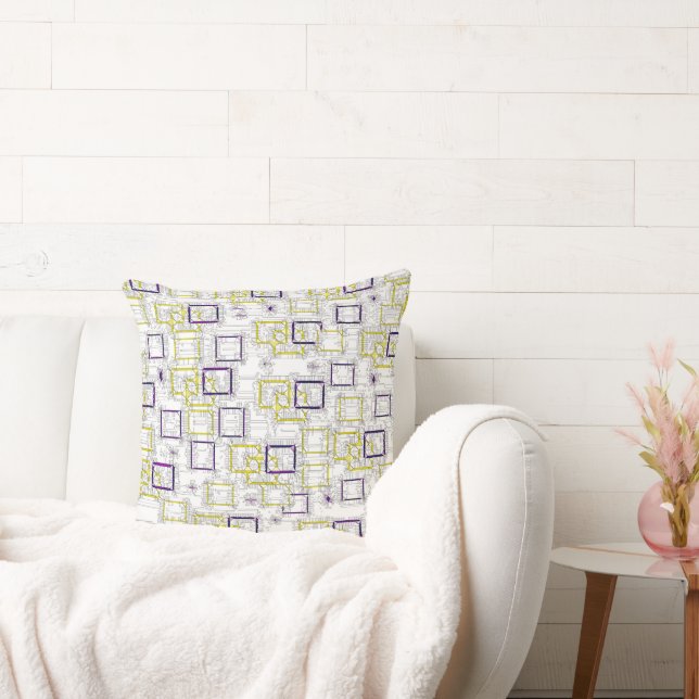 Interlocking Dimensions Throw Pillow (Couch)