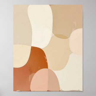 Interlocking Earth Tones Poster