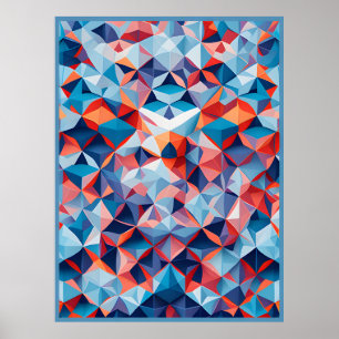 Interlocking Facets: A Tapestry of Light & Colour Poster