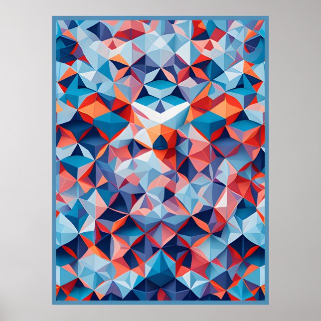 Interlocking Facets: A Tapestry of Light & Colour Poster (Front)