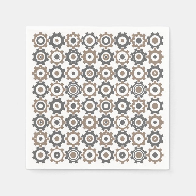 Interlocking Gears Pattern Napkin (Front)