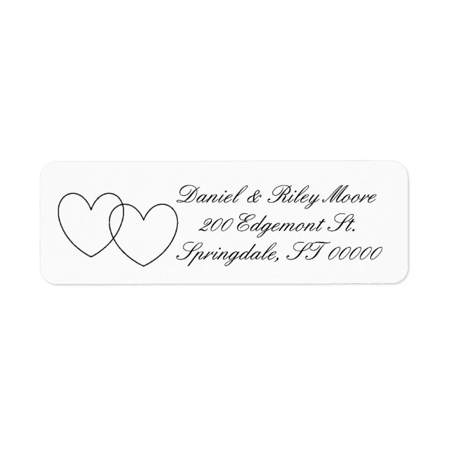 "Interlocking Hearts"  Labels (Front)