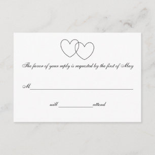 "Interlocking Hearts" Response Cards