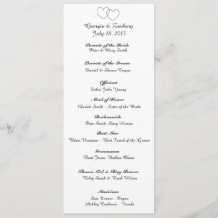 "Interlocking Hearts" Wedding Program