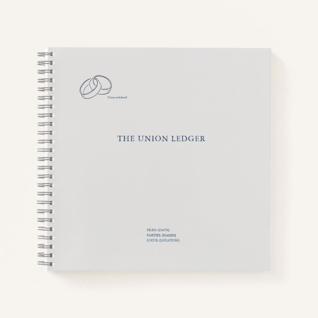 Interlocking Rings- Minimalist Union Notebook (Front)