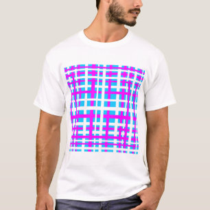 Interlocking Stripes White Pink Light Blue T-Shirt