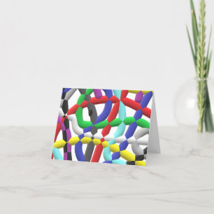 Interlocking tubes thank you card