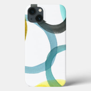 Interlocking Yellow & Blue Circles iPhone 13 Case