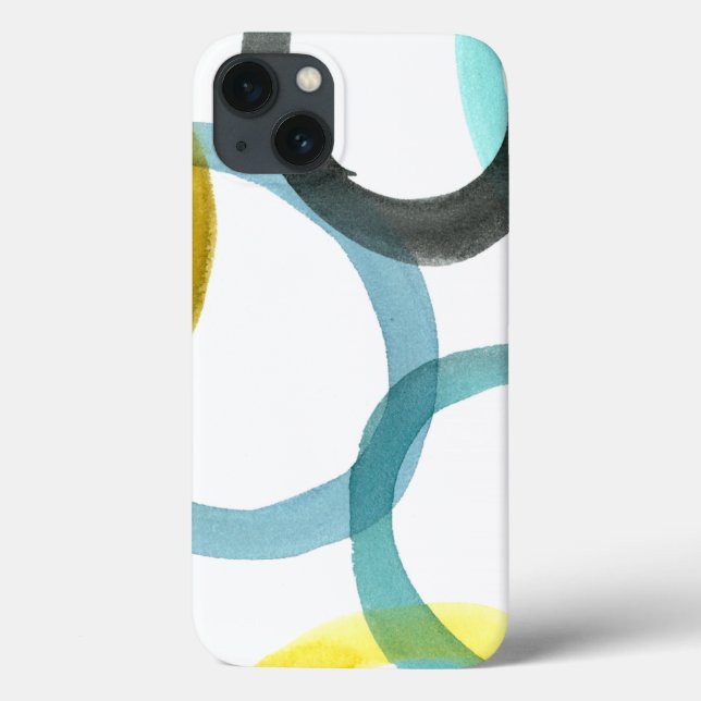 Interlocking Yellow & Blue Circles Case-Mate iPhone Case (Back)