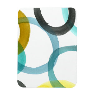 Interlocking Yellow & Blue Circles Magnet