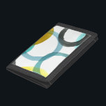 Interlocking Yellow & Blue Circles Tri-fold Wallet<br><div class="desc">A simple print of interlocking yellow and blue circles by Megan Meagher. The white background lets the colours of the circles pop. Purchase yours today!</div>