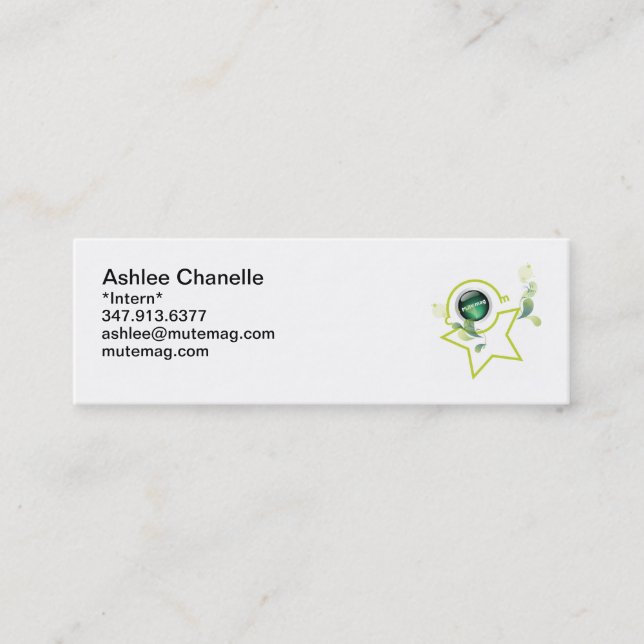 Intern B-Card Mini Business Card (Front)