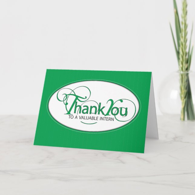 Intern Thank You Green Script (Front)